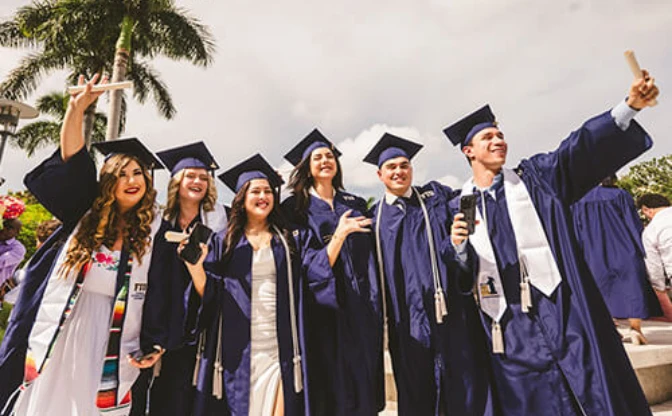 FIU graduates celebrate a commencement